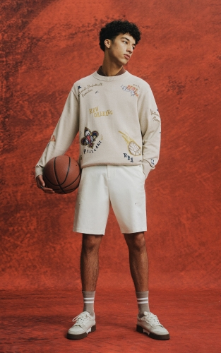 杰克琼斯秋季新款NBA联名鹈鹕队衣身图案满印潮流长袖毛针织衫男 商品图2