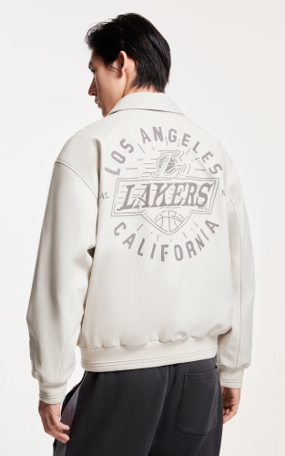 杰克琼斯春季新款NBA联名湖人队衣身刺绣贴布潮流翻领夹克外套男 商品图3