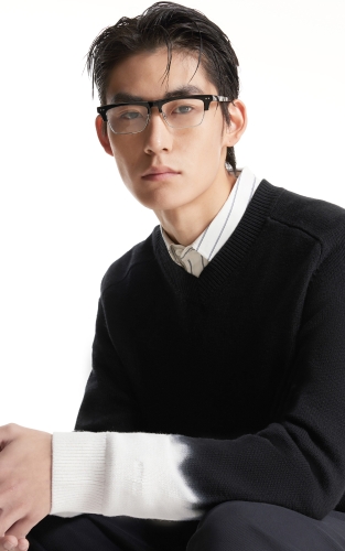 杰克琼斯冬季新款时尚潮百搭休闲直筒针织衫上衣渐变V领毛衣男装 商品图4
