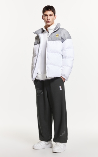 杰克琼斯秋季新款NBA联名湖人队弹力针织面料宽松休闲裤长裤男款 商品图2