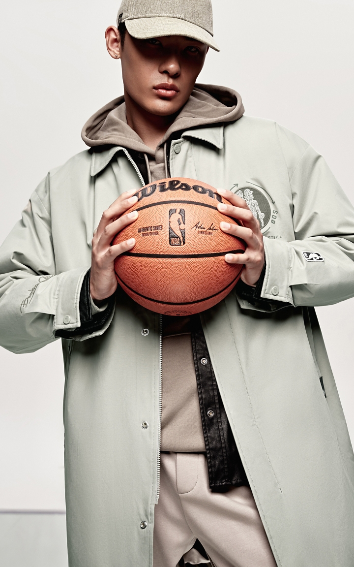 杰克琼斯NBA联名凯尔特人队冬季新款翻领长款刺绣装饰羽绒服男装 商品大图