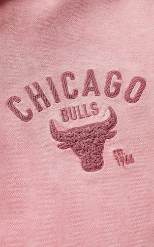 杰克琼斯NBA联名款公牛队春季新款刺绣胶印纯棉略宽松连帽卫衣 商品图4