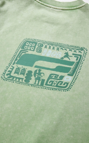 杰克琼斯春季新款基础百搭舒适纯棉水洗做旧宽松圆领长袖卫衣男装 商品图4