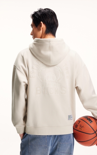 杰克琼斯春季新款NBA联名雄鹿队oversized连帽卫衣男装 商品图3