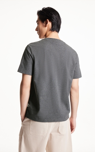 杰克琼斯夏季新款时尚前胸胶印常规罗纹圆领休闲短袖T恤上衣男装 商品图3