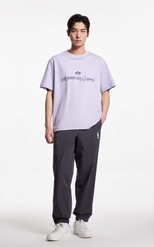 杰克琼斯夏季NBA联名logo刺绣潮运动舒适百搭简约长裤休闲裤男装 商品图2