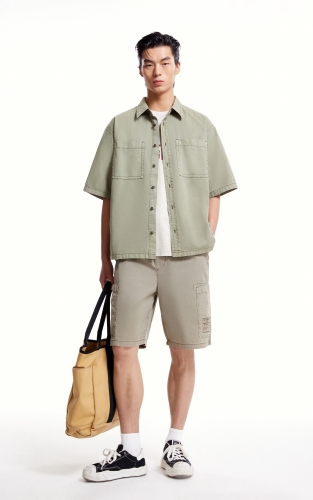 杰克琼斯夏季男装短袖衬衫舒适百搭潮流时尚简约个性休闲质感上衣 商品图2