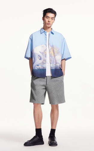 杰克琼斯男装夏季刺绣logo舒适百搭潮流时尚简约休闲个性宽松短裤 商品图2