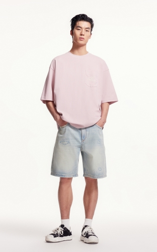杰克琼斯夏季男装精致刺绣舒适凉感简约风百搭潮时尚上衣短袖T恤 商品图2