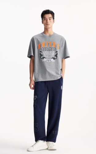 杰克琼斯男装短袖T恤打底衫罗纹圆领NBA联名时尚潮流百搭男款 商品图2