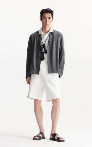 杰克琼斯男装夏季新款西服商务百搭经典深灰色三粒扣宽松西服外套 商品图2