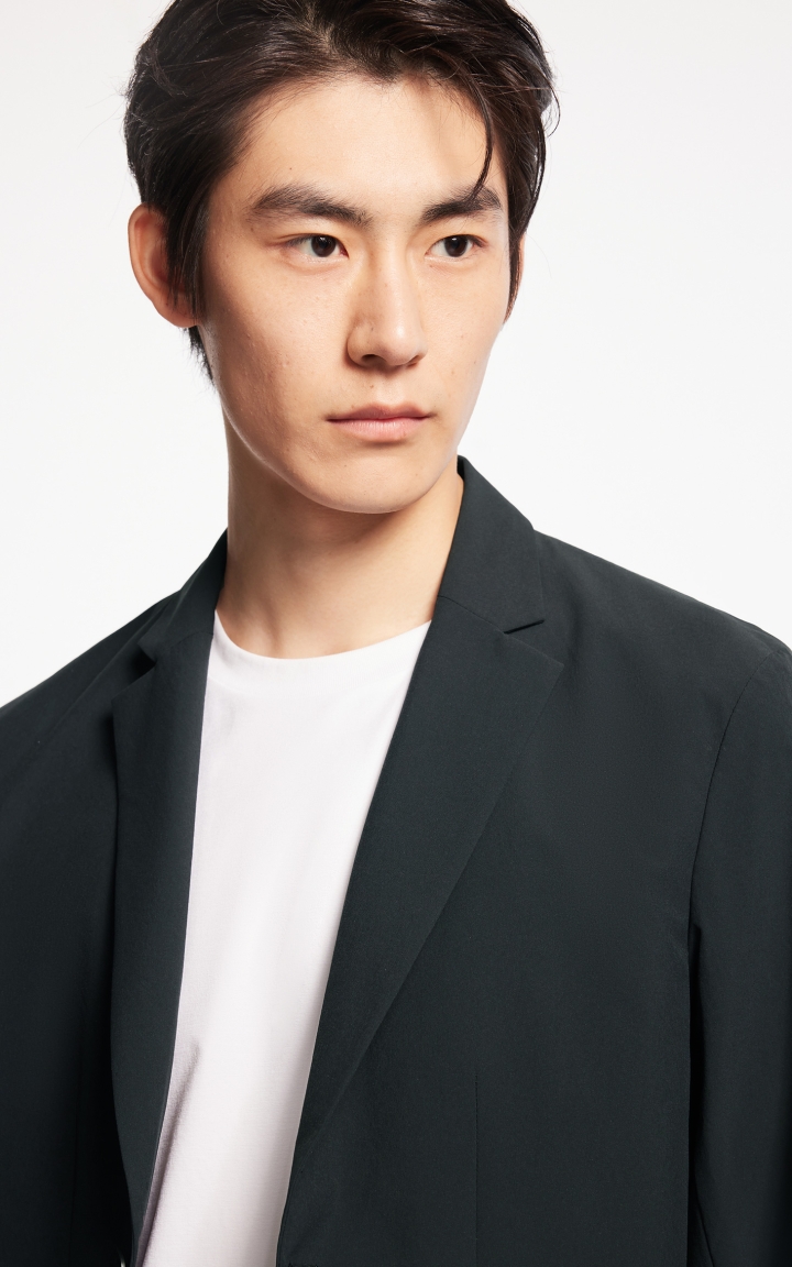 杰克琼斯秋季潮时尚百搭舒适商务休闲平驳领纯色西装外套上衣男装 商品大图