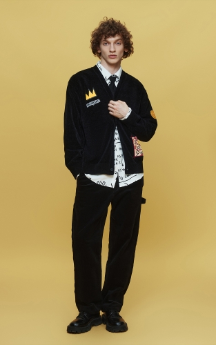 杰克琼斯BSQ联名冬季新款时尚潮雪尼尔针织开衫百搭宽松毛衣男装 商品图2