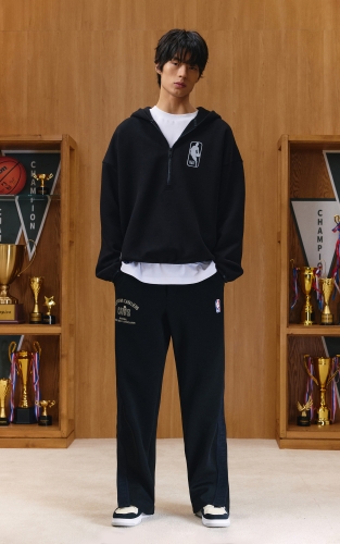 杰克琼斯NBA联名男装休闲裤秋季新款刺绣贴布宽松休闲裤子长裤 商品图2