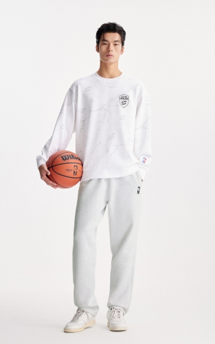 杰克琼斯秋季男装时尚百搭NBA联名卫裤休闲裤长裤裤子常规男款 商品图2