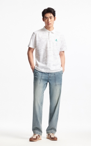 杰克琼斯男装秋季新款牛仔裤百搭时尚潮流简约舒适弹力廓形裤子 商品图2