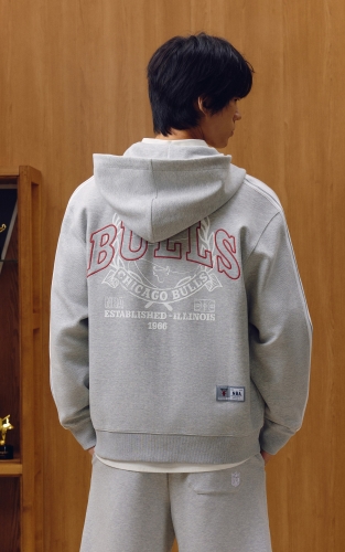 杰克琼斯NBA联名男装卫衣秋季新款刺绣胶印连帽开衫宽松外套上衣 商品图3