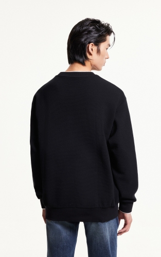 杰克琼斯秋季新款潮时尚百搭休闲假两件字母刺绣圆领亲肤卫衣男款 商品图3