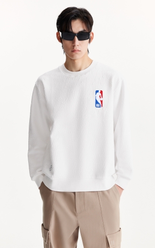 杰克琼斯NBA联名男装卫衣秋季2025年新款衣身满印宽松圆领上衣 商品图1