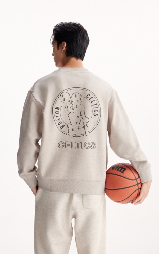 杰克琼斯秋季男装卫衣上衣保暖宽松NBA联名图案印花时尚休闲潮 商品图3