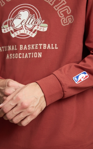 杰克琼斯NBA联名凯尔特人队男生秋季T恤长袖圆领宽松纯棉上衣 商品图4