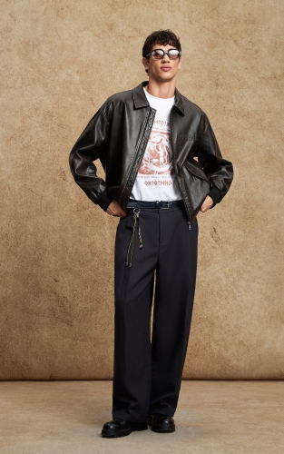 杰克琼斯男装冬季棉服纯色字母刺绣尖领口袋日常百搭潮流短款外套 商品图2