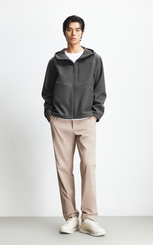 【AT系列】杰克琼斯男装棉服冬季新款纯色抽绳连帽宽松休闲保暖外套 商品图2