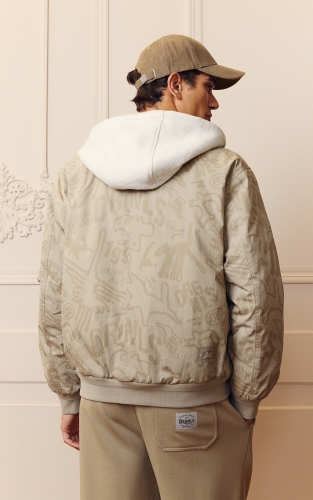 杰克琼斯男装棉服冬季2025年新款时尚刺绣logo宽松连帽保暖外套 商品图3