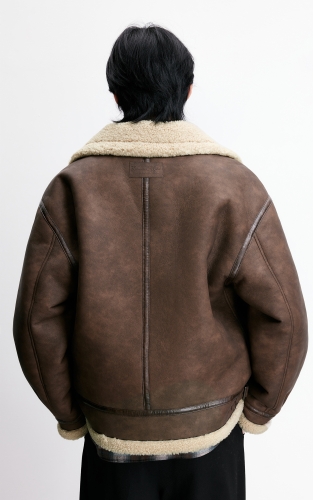 杰克琼斯男装冬季新款棉服百搭保暖日常通勤经典翻领毛领上衣外套 商品图3