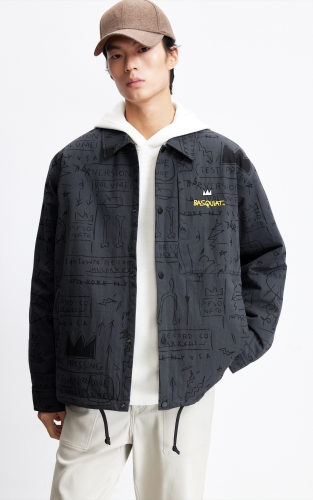 杰克琼斯秋冬季男装棉衣服宽松翻领常规BSQ联名刺绣时尚百搭潮 商品图1