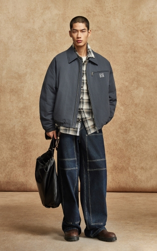 杰克琼斯男装冬季羽绒服翻领肌理感字母胶印宽松时尚百搭长袖外套 商品图2