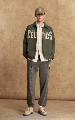 杰克琼斯NBA联名2025年冬季新款男装卫裤松紧腰束脚裤百搭裤子 商品图2