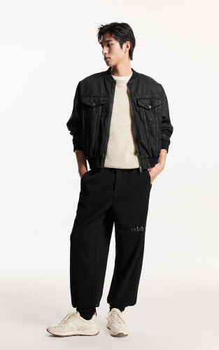 杰克琼斯男装冬季休闲裤时尚潮流百搭加绒松紧束脚休闲卫裤长裤子 商品图2
