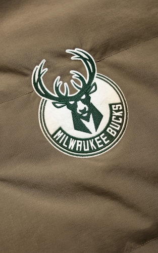 杰克琼斯NBA联名男装羽绒服冬季2025年新款贴布立领宽松保暖外套 商品图4