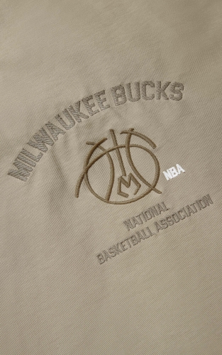 杰克琼斯NBA联名雄鹿队男装冬季羽绒服翻领宽松字母夹克款外套 商品图4
