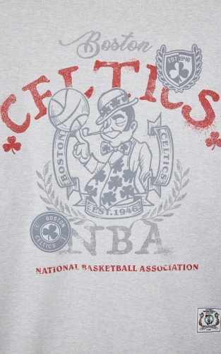 杰克琼斯NBA联名凯尔特人队男装秋季卫衣字母刺绣圆领日常上衣 商品图4