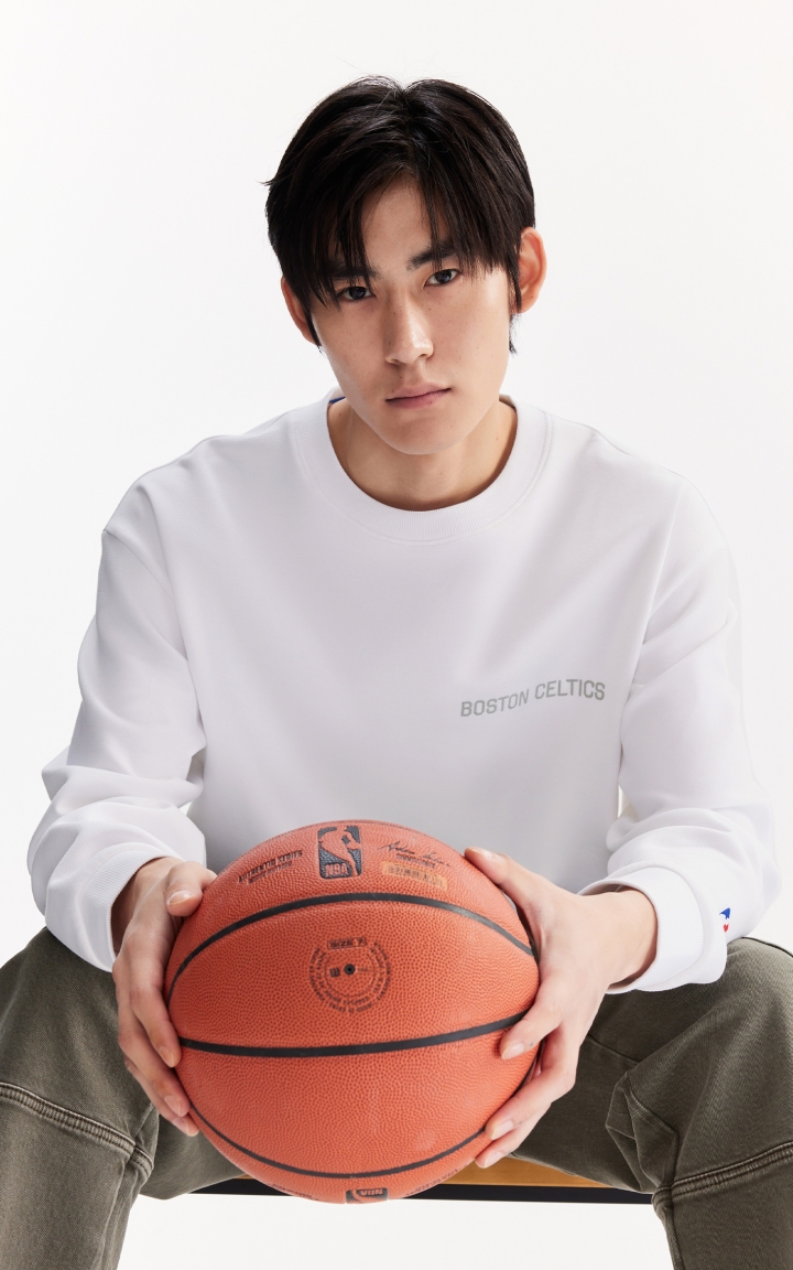 杰克琼斯NBA联名款凯尔特人队男装秋冬款宽松字母休闲圆领卫衣 商品大图