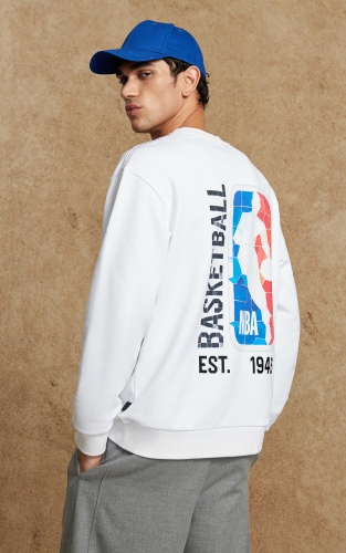 杰克琼斯男装NBA联名圆领卫衣宽松日常休闲百搭运动风长袖上衣 商品图3
