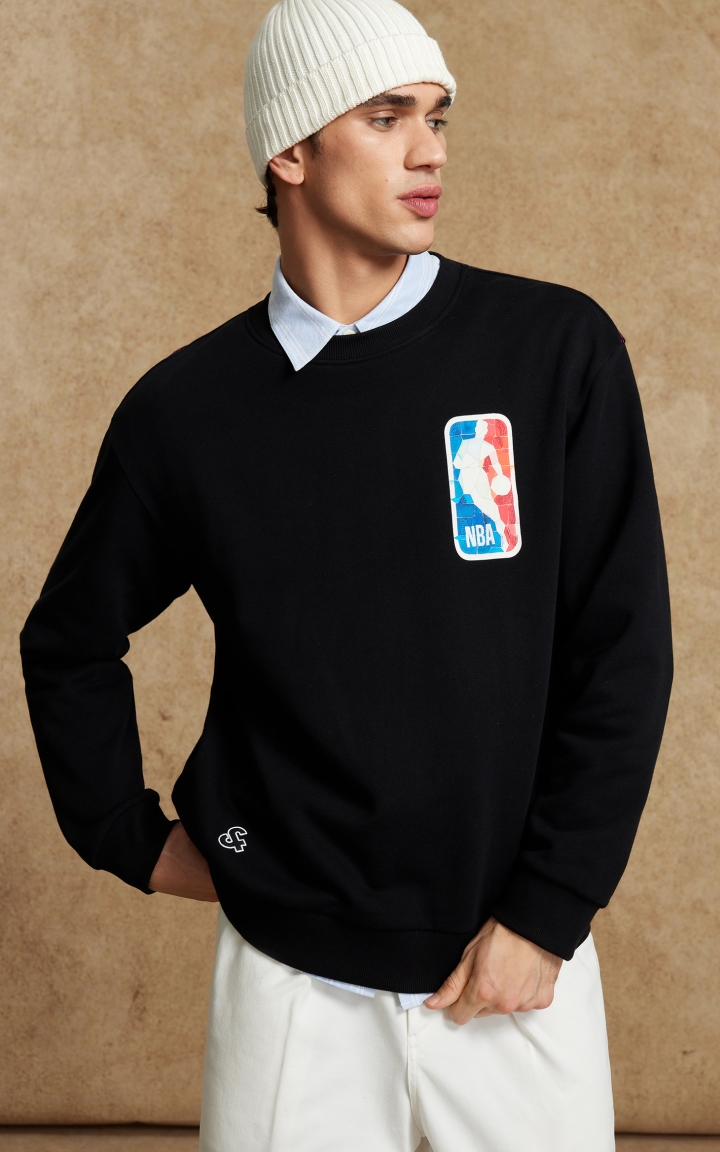 杰克琼斯男装NBA联名圆领卫衣宽松日常休闲百搭运动风长袖上衣 商品大图