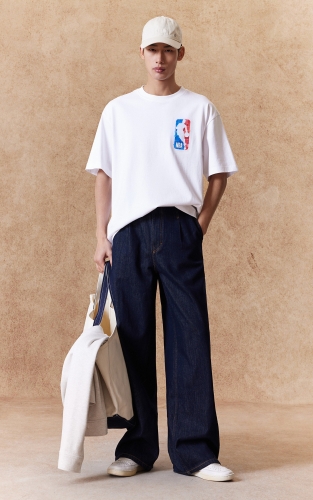 【NBA联名款】杰克琼斯男装春季T恤上衣休闲百搭胶印印花宽松 商品图2