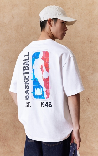 【NBA联名款】杰克琼斯男装春季T恤上衣休闲百搭胶印印花宽松 商品图3