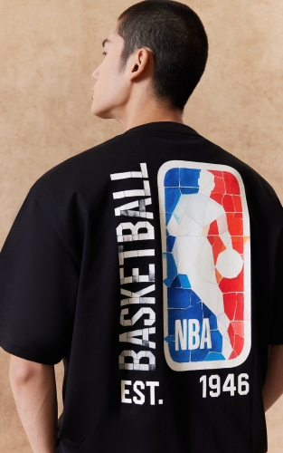【NBA联名款】杰克琼斯男装春季T恤上衣休闲百搭胶印印花宽松 商品图3