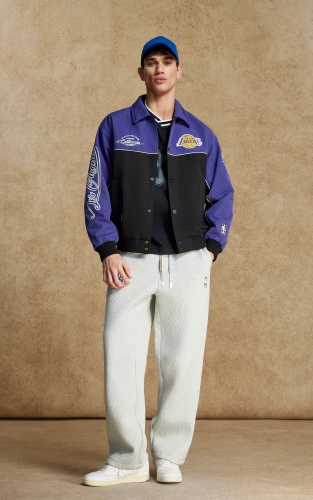 杰克琼斯秋冬季棉衣棉服男装上衣NBA联名洛杉矶湖人队刺绣潮流 商品图2