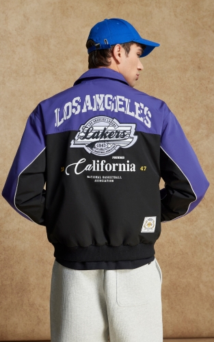 杰克琼斯秋冬季棉衣棉服男装上衣NBA联名洛杉矶湖人队刺绣潮流 商品图3