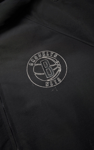 杰克琼斯春季棉服宽松连帽双头拉链NBA联名布鲁克林球队上衣潮 商品图4