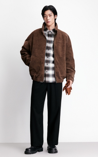 杰克琼斯男装2026年春季新款羽绒服字母刺绣通勤立领常规保暖外套 商品图2