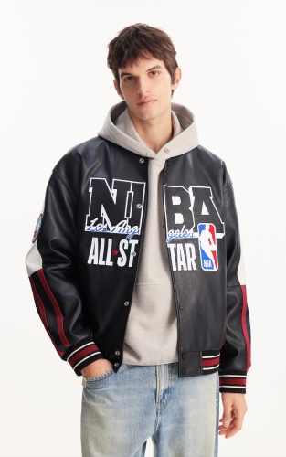 【NBA联名款】杰克琼斯男装春季夹克外套精致刺绣潮流时尚棒球领 商品图1