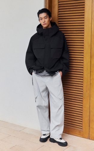 【AT系列】杰克琼斯男装春季夹克上衣外套宽松连帽长袖时尚舒适潮 商品图2