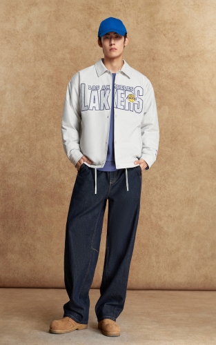 【NBA联名款湖人队】杰克琼斯男装春季羽绒服外套翻领百搭宽松 商品图2