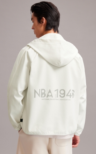 【NBA联名】杰克琼斯男装春季新款字母纹理感胶印宽松连帽卫衣开衫 商品图3
